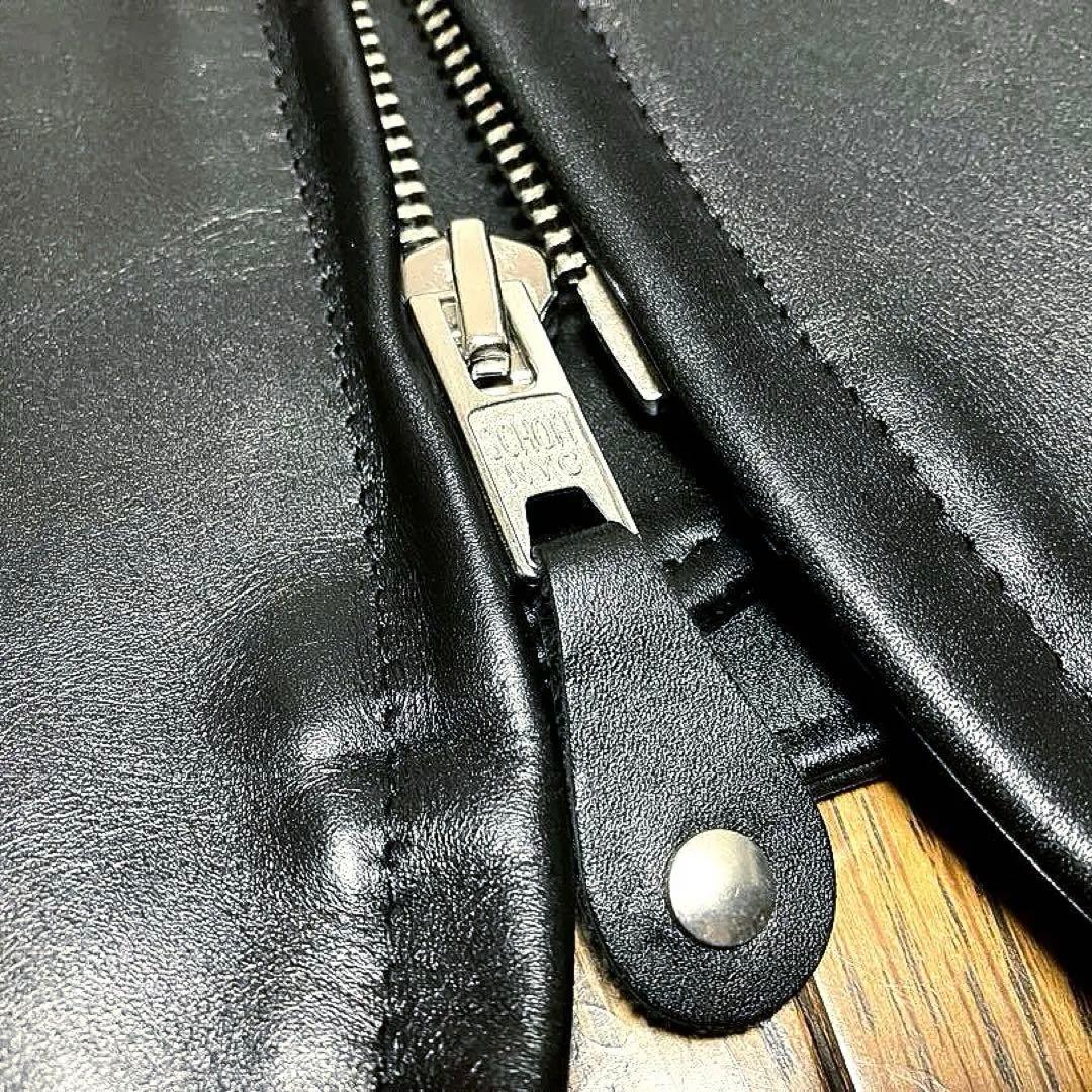 極美品 schott ショット 641XX 立襟黒革ライダース 36 現行 最新