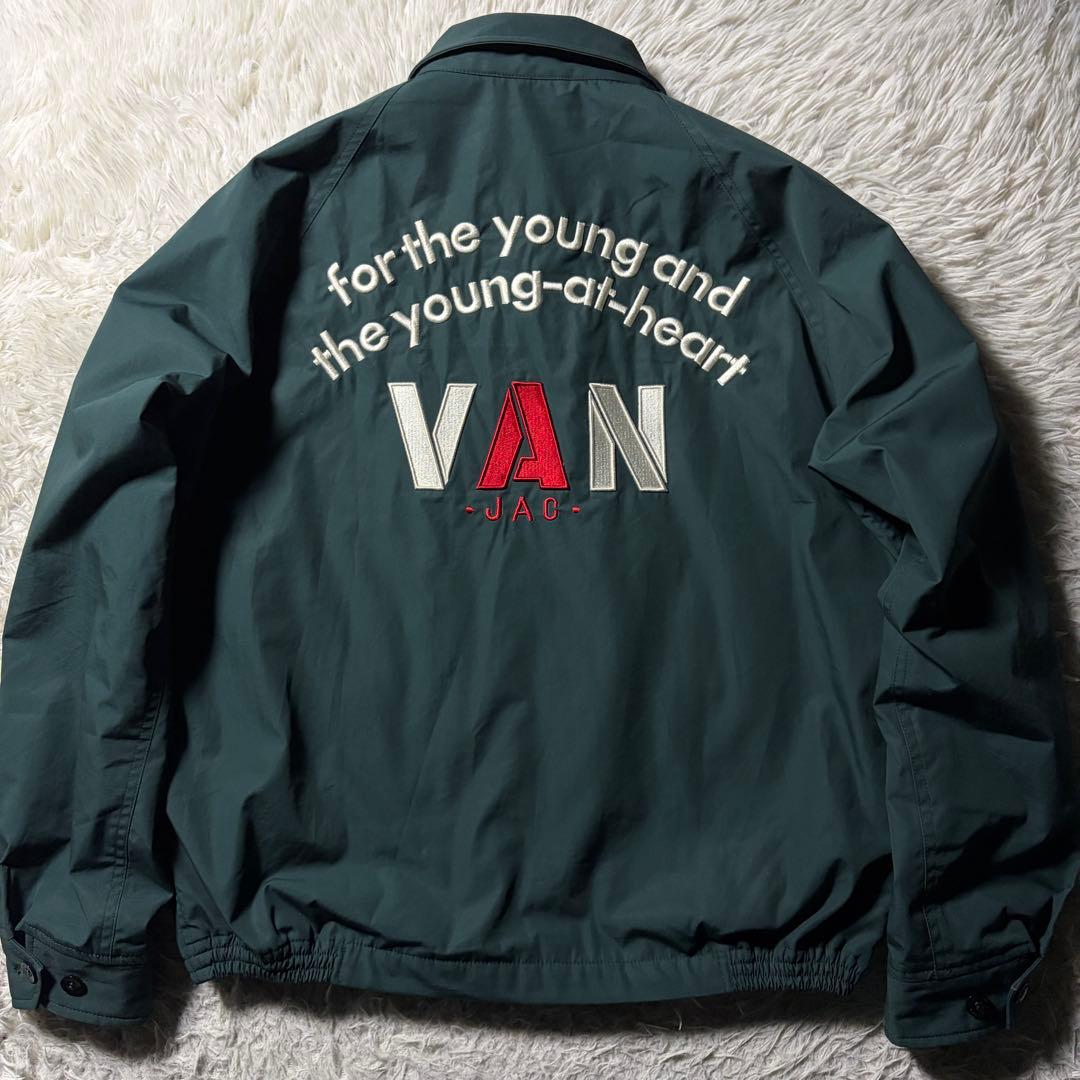 Y*H様 美品■VAN JACKET スウィングトップ　アーチロゴ　刺繍　グリー