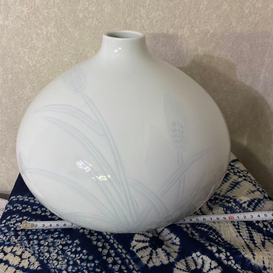 人間国宝　井上萬二　白磁壺