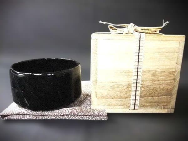 黒楽 香悦 神懸焼「室井香悦」作 黒楽 茶碗 茶道具 抹茶茶碗