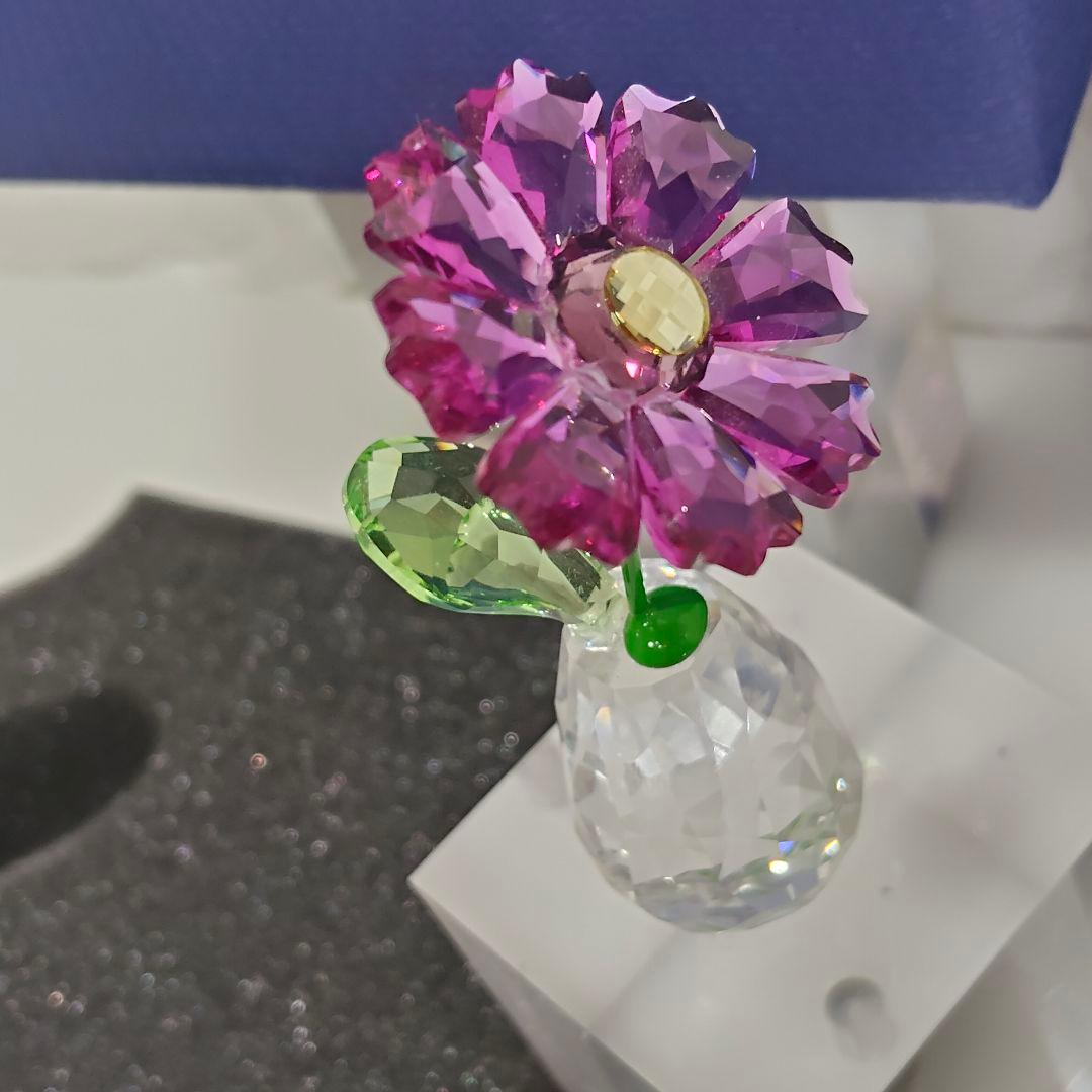 【美品】スワロフスキー 置物 フラワードリーム ガーベラ クリスタル 箱付 花