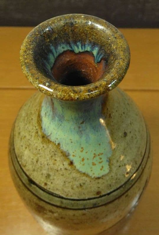 人間国宝 金城次郎 魚徳利 栞 共箱 無傷 壷屋焼 壺屋焼 やちむん 魚紋徳利