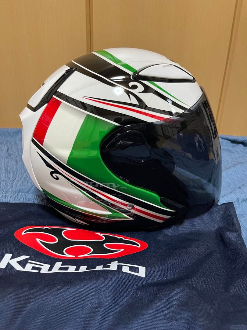 【美品】Kabuto ジェットヘルメット屋外 未使用 クリアシールド付き