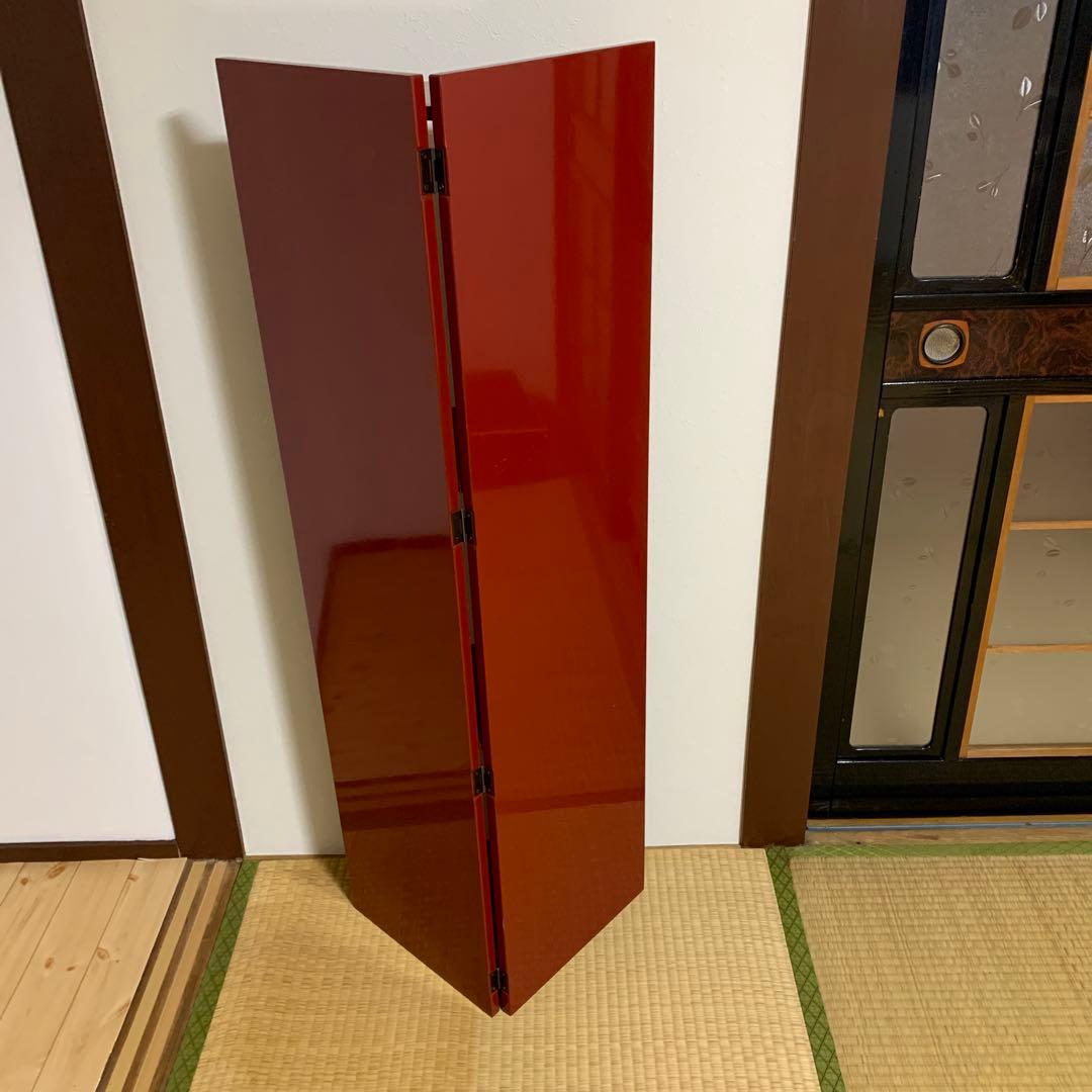 根来塗 コーナーラック 和風 民芸品 和室 飾り台 旅館 和モダン 朱色 レトロ