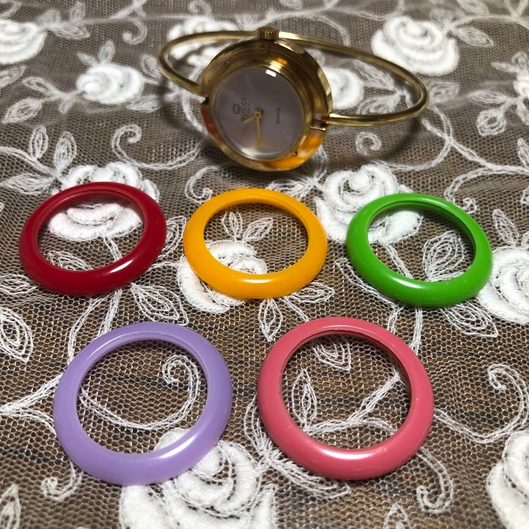 ☆レア品☆ オールドグッチ　チェンジベゼル　バングル　ウォッチ　GUCCI
