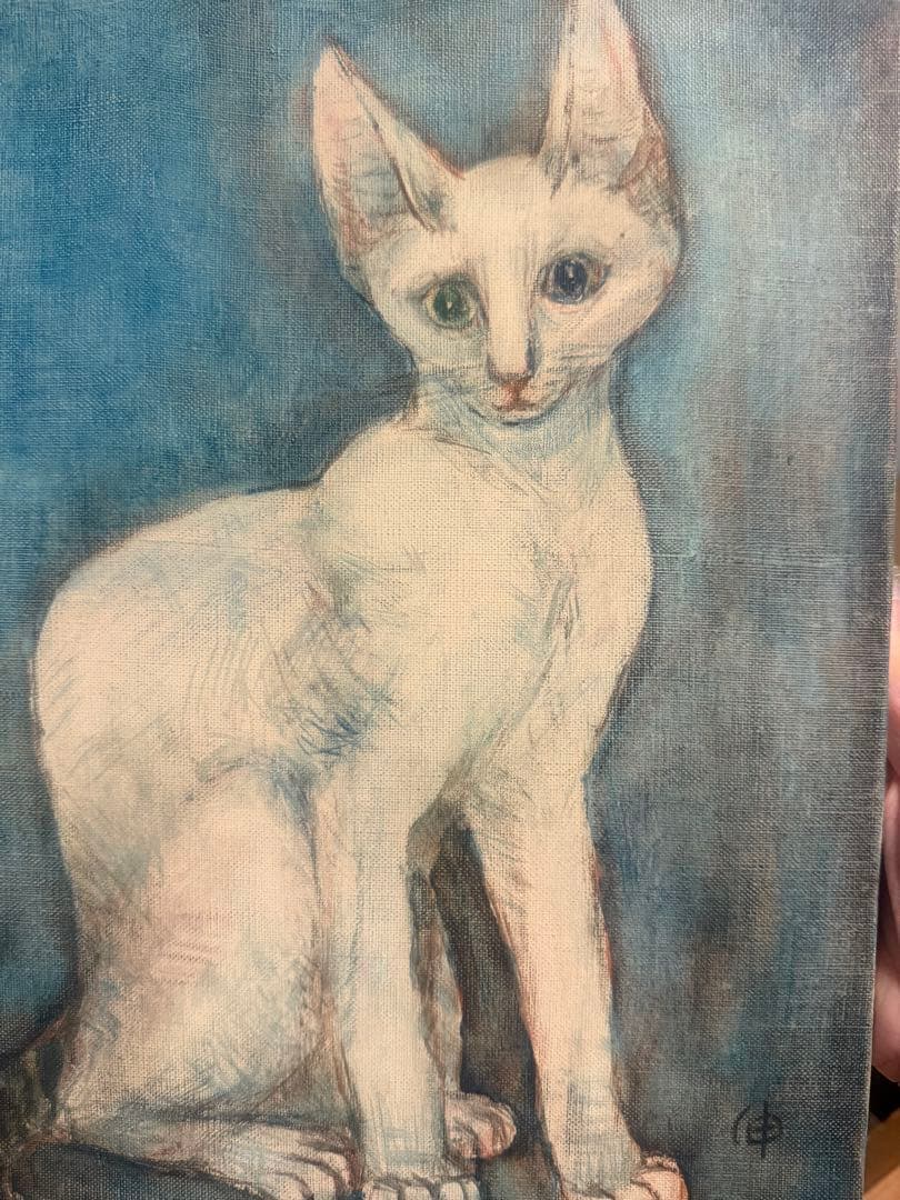 【hanako】猫　油絵104