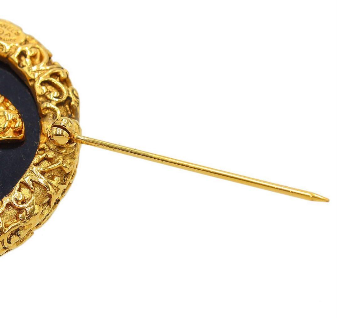 Q2876 美品 シャネル ココマーク ラウンド ブローチ