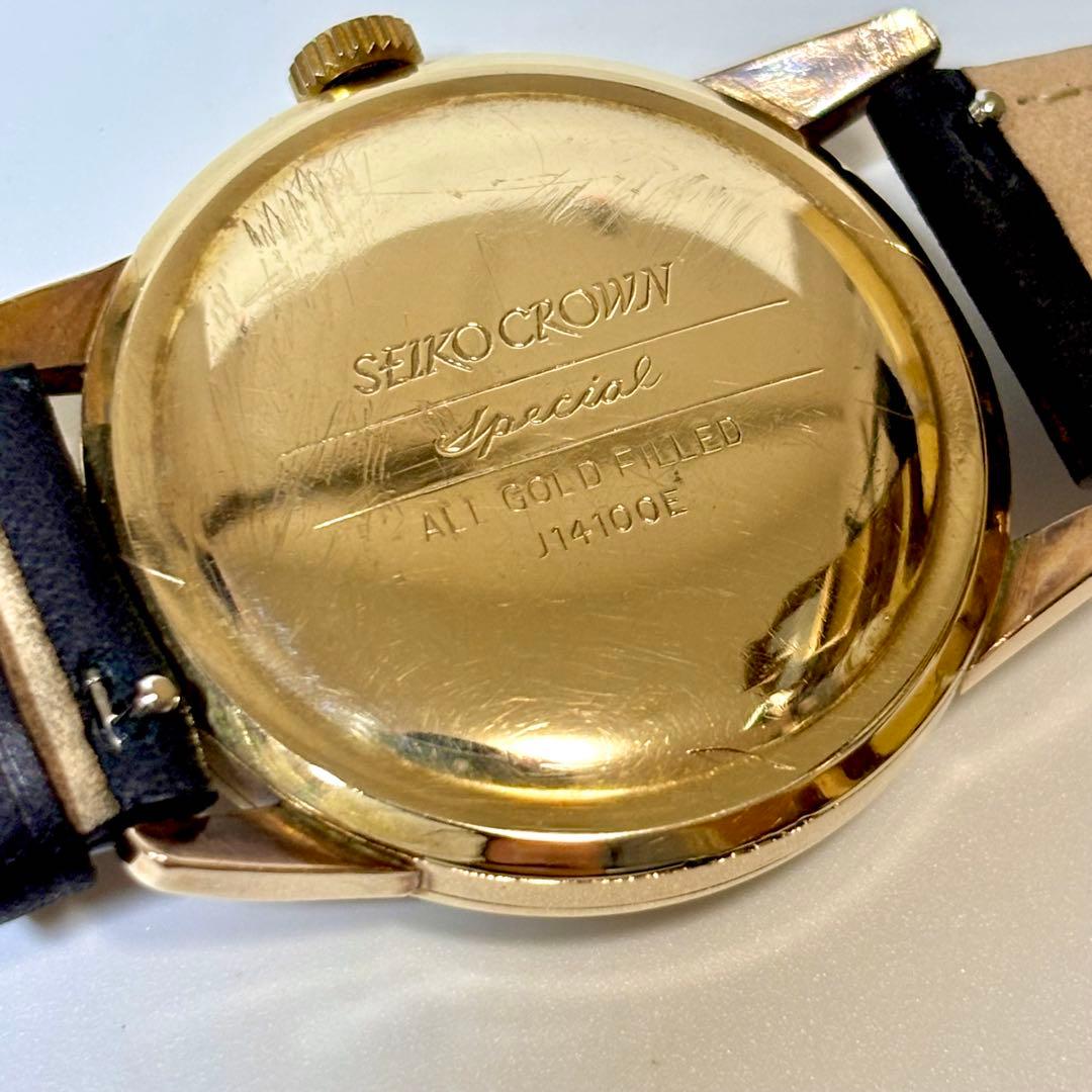 稼働 SEIKO クラウンスペシャル 新品ベルト ヴィンテージウォッチ 23石.