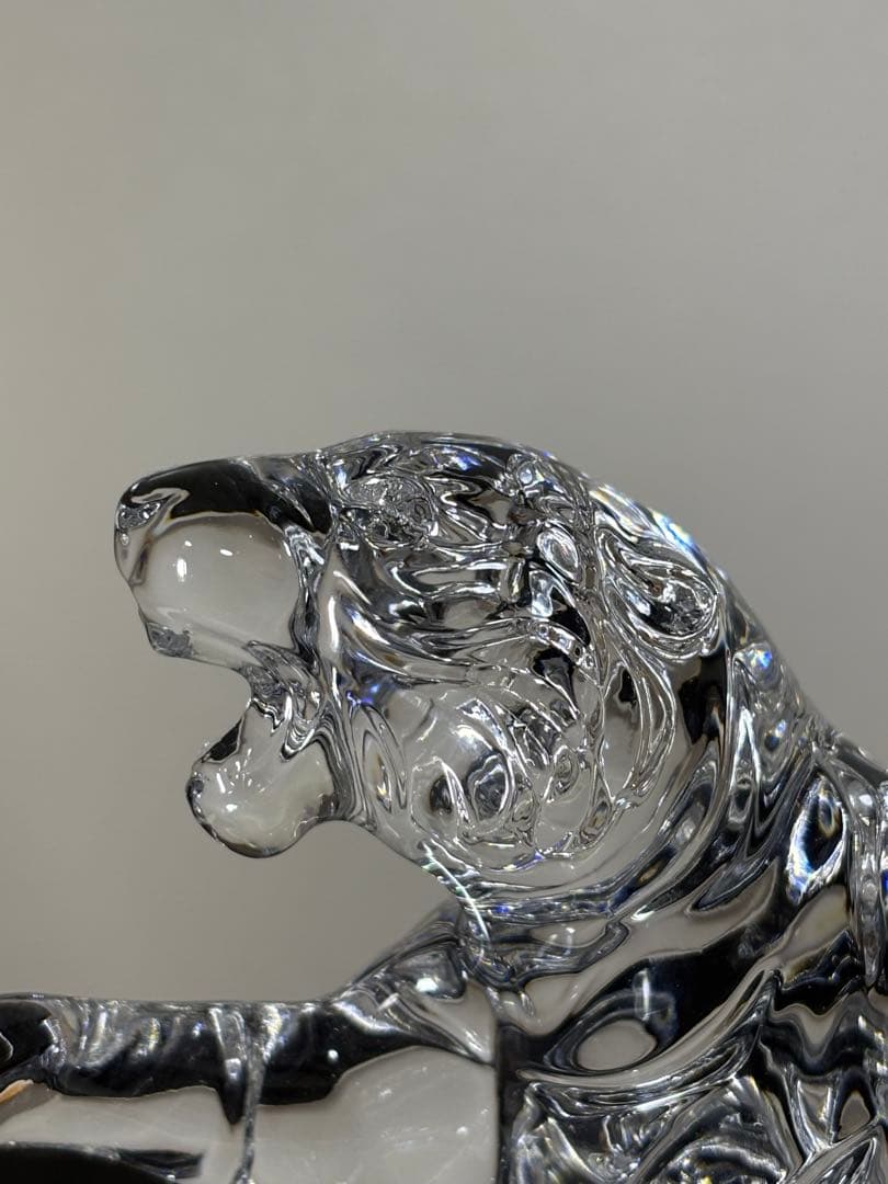 新品nachtmann 北一ガラス　虎 寅クリア 干支 オブジェ 置物クリスタル