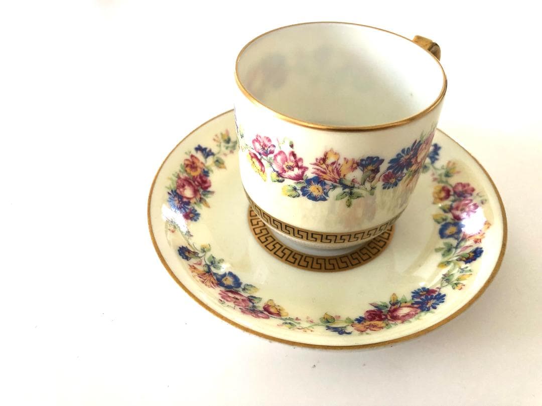 アビランド リモージュ カップ&ソーサー 金彩花柄 【アンティーク】