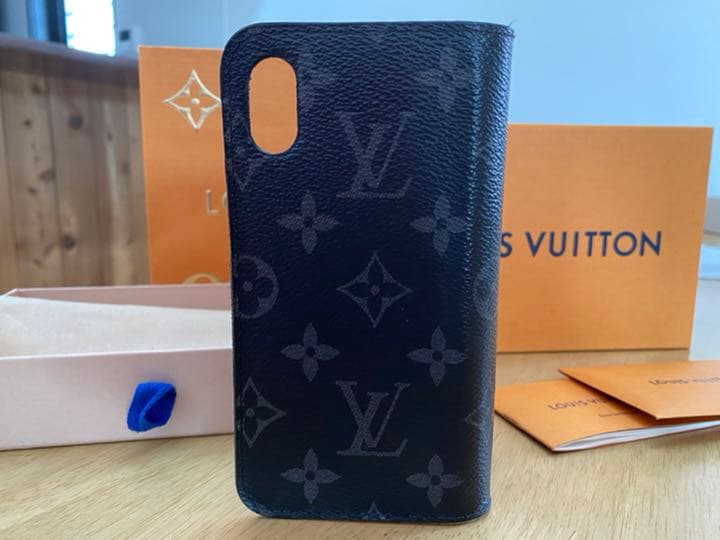 フォリオ モノグラムエクリプス iPhone XS スマホケース PVC 黒