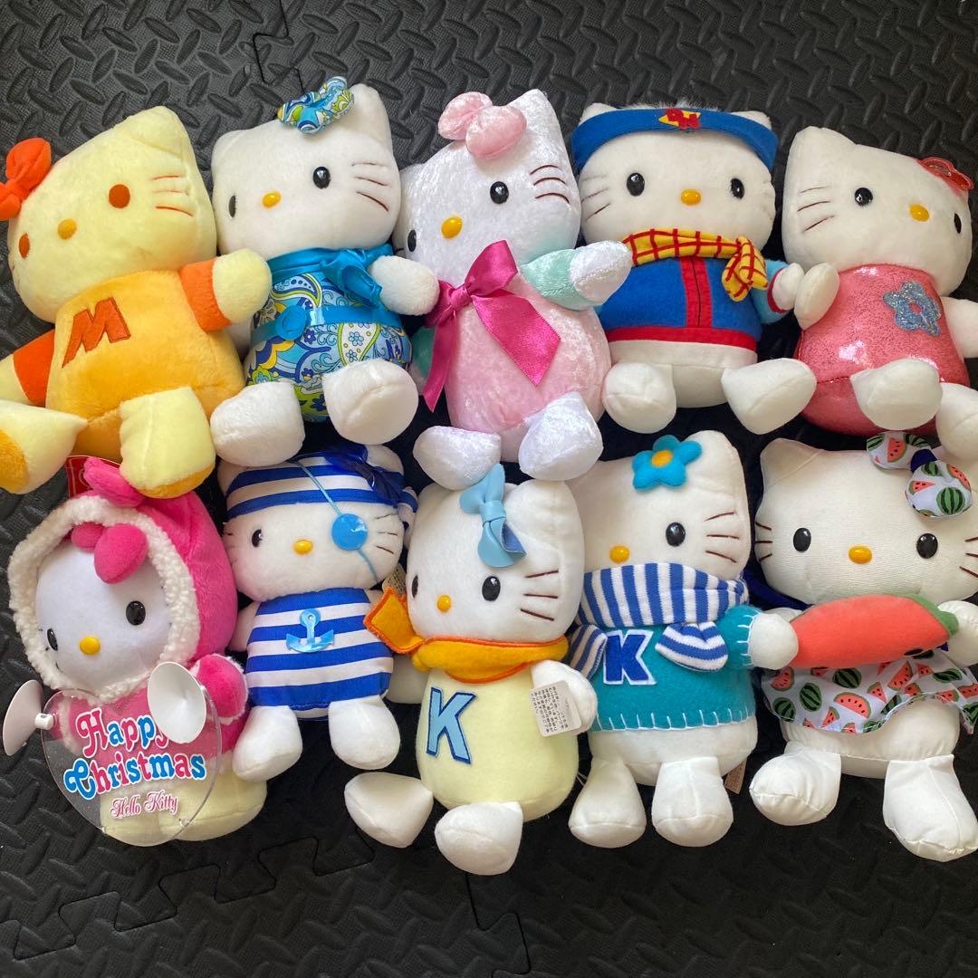 発送日注意【ハローキティ】ぬいぐるみセット00年〜02年製　エイコー社