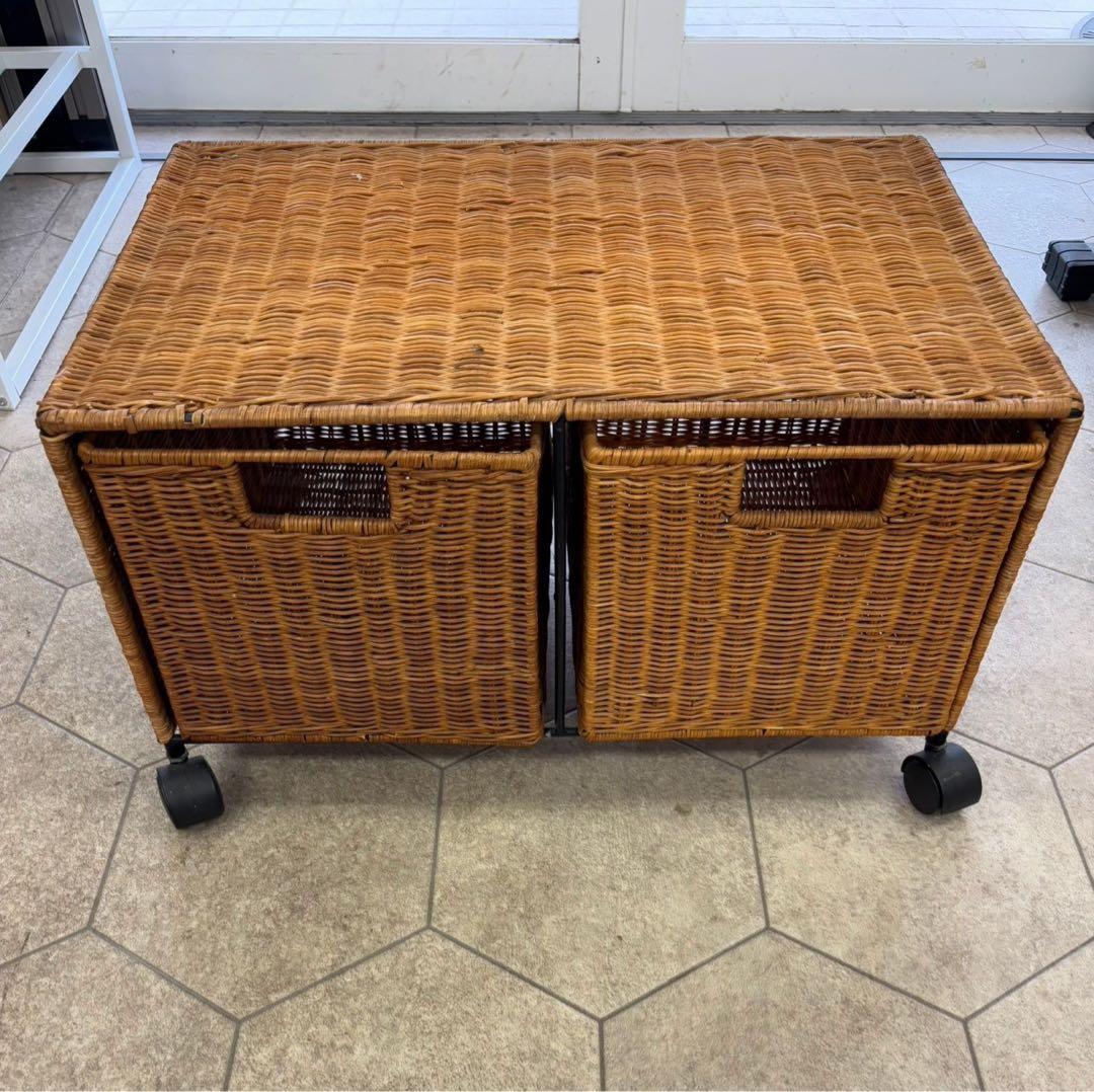 ラタン ランドリーチェスト 美品