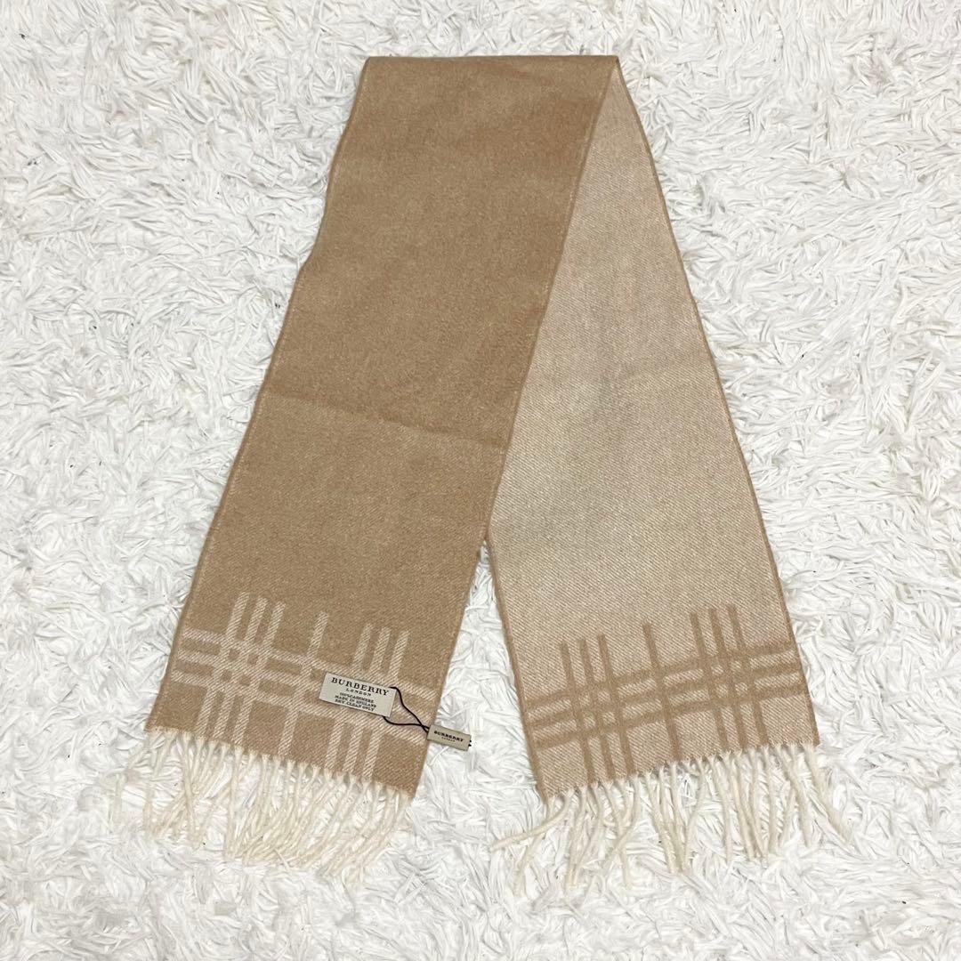 【申己暎 】 BURBERRY LONDON カシミヤ100% マフラー