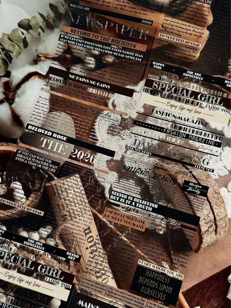 霖蓝汐原创手账《赫尔本副刊》海外マスキングテープ　マステ 【2651】