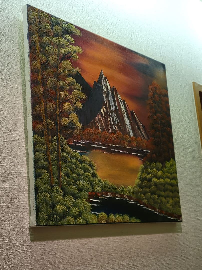 絵画 Mountain glow