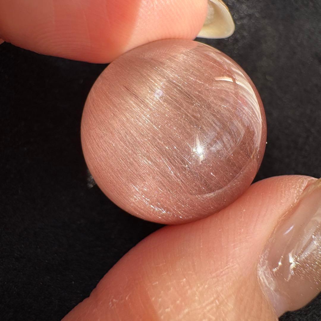 天然石　粒　インテリア　ピンク　サゲニティック　置物　シャトヤンシー　一点もの