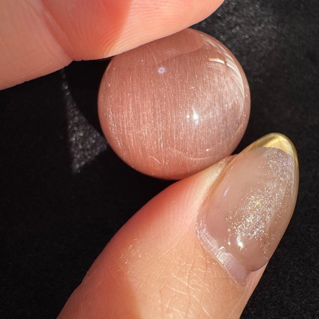 天然石　粒　インテリア　ピンク　サゲニティック　置物　シャトヤンシー　一点もの