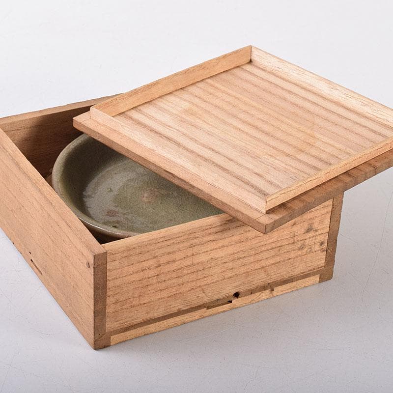 朝鮮美術　李朝　高麗青磁　小皿　時代箱　V　R8617