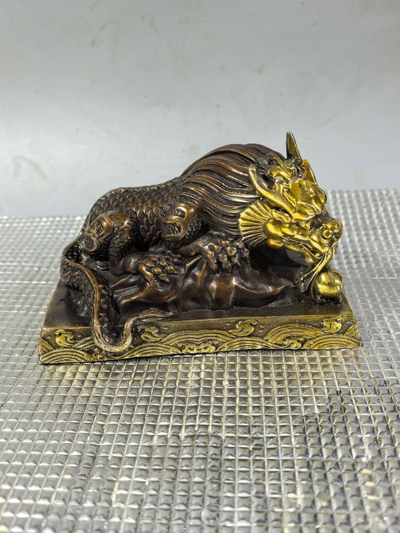 銅製 瑞獣 吸水神獣 玄関 デスク 鎮宅辟邪 開運風水 招財 置物 工芸品