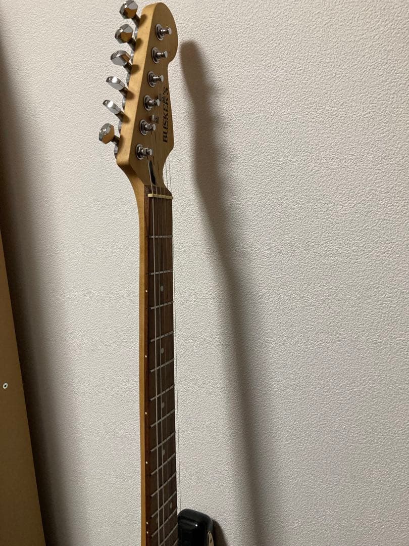 BUSKER'S エレキギター ストラトキャスター ブラック　ジャンク品