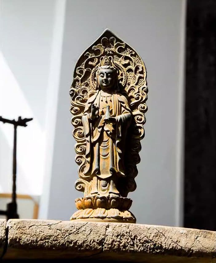 西方三聖 阿弥陀仏像 観世音菩薩 大勢至菩薩 立像 置物