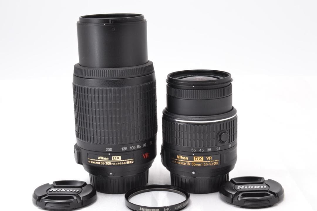 ニコン　Nikon D5500 希少RED ダブルズーム カメラバッグ付