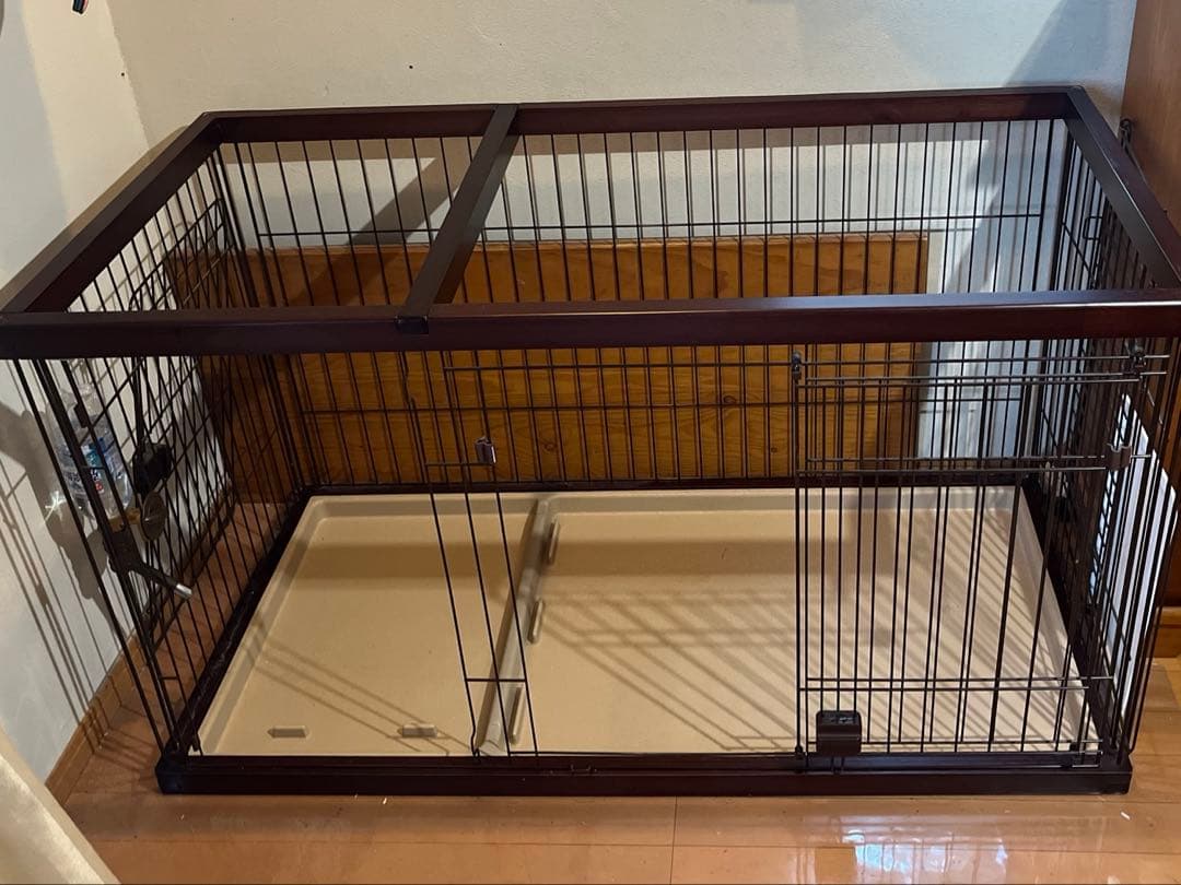 ペティオ　トイレのしつけができる　ペットケージ ブラウン　レギュラーサイズ