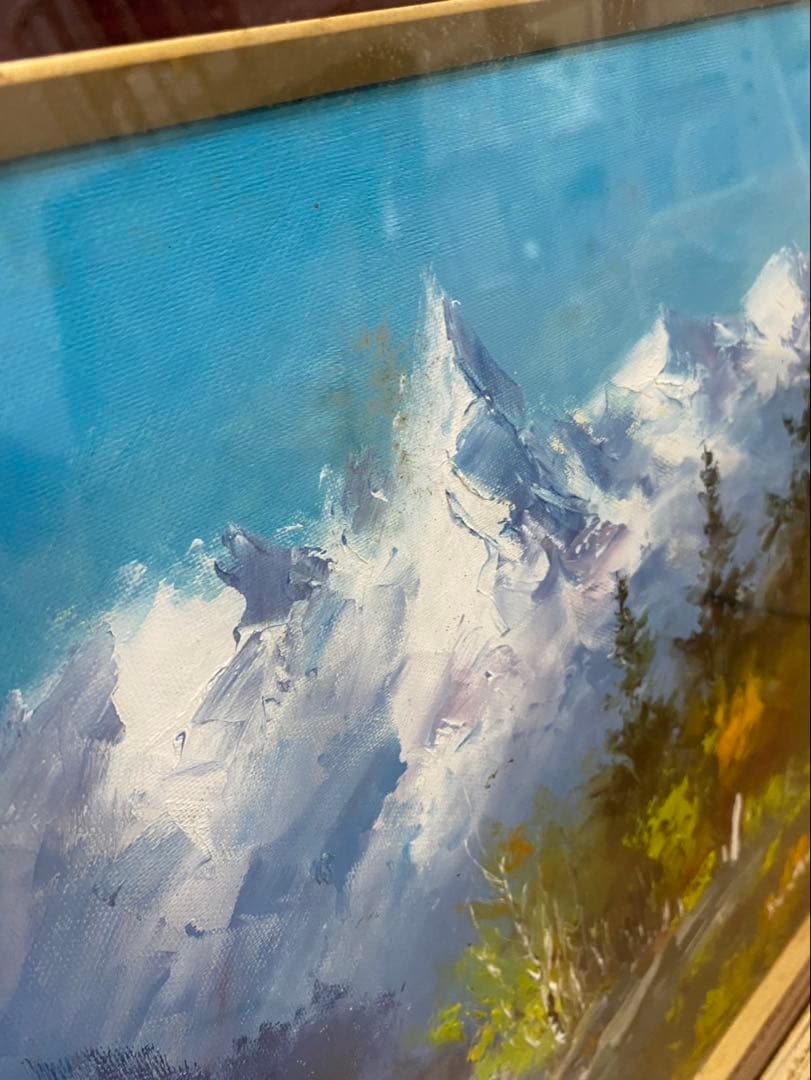 絵画 油絵 上高地