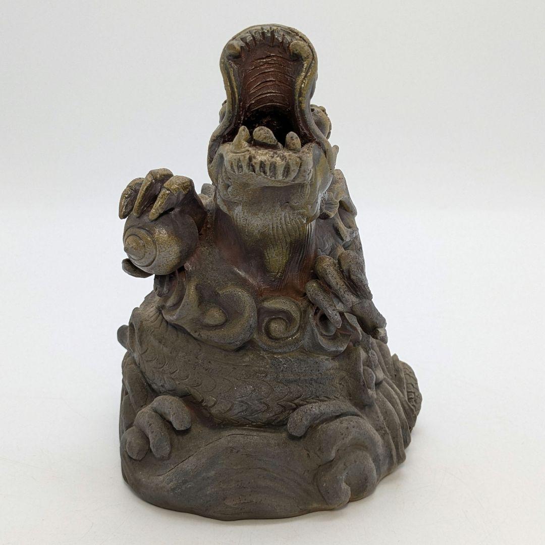 藤原陶斎 備前焼 登龍香炉 共箱栞 伏香炉 藤原陶斉 置物 竜 香道具 茶道具