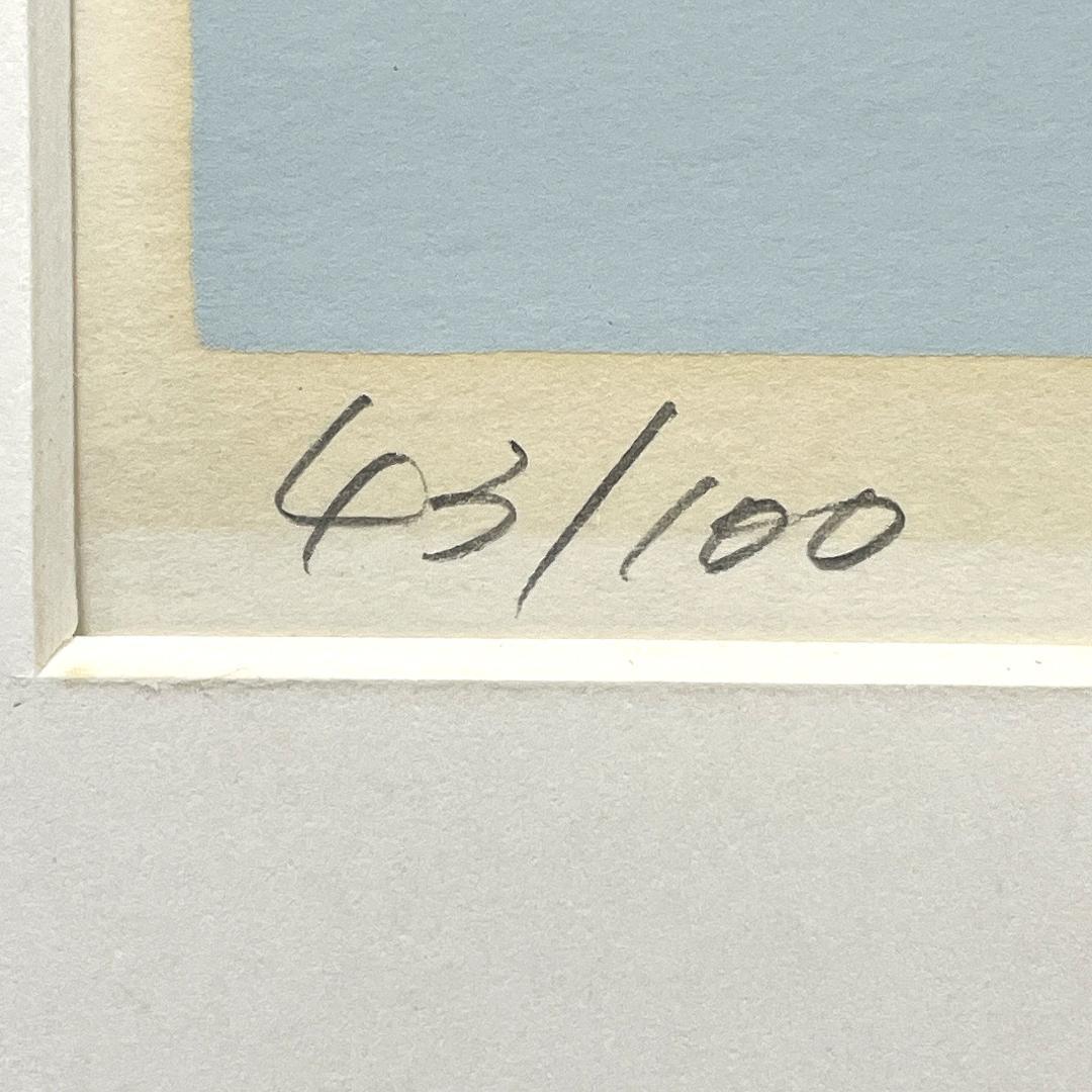 大型 真作保証 本間武男『雪の札幌)』シルクスクリーン 版画 画寸h38×w54