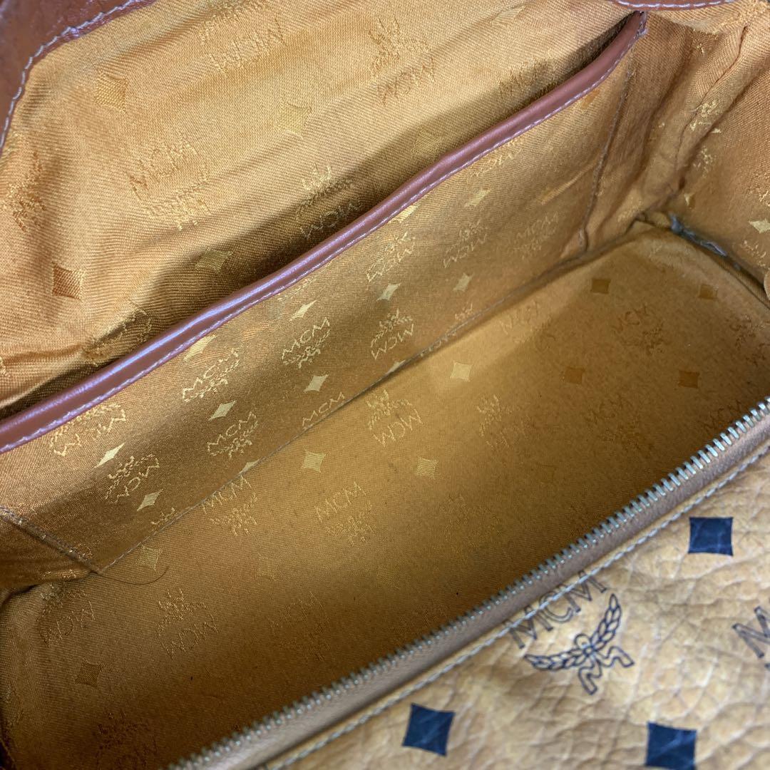 ヴィンテージ　MCM　A6631　レザー　ミニボストンバッグ　MUNCHEN