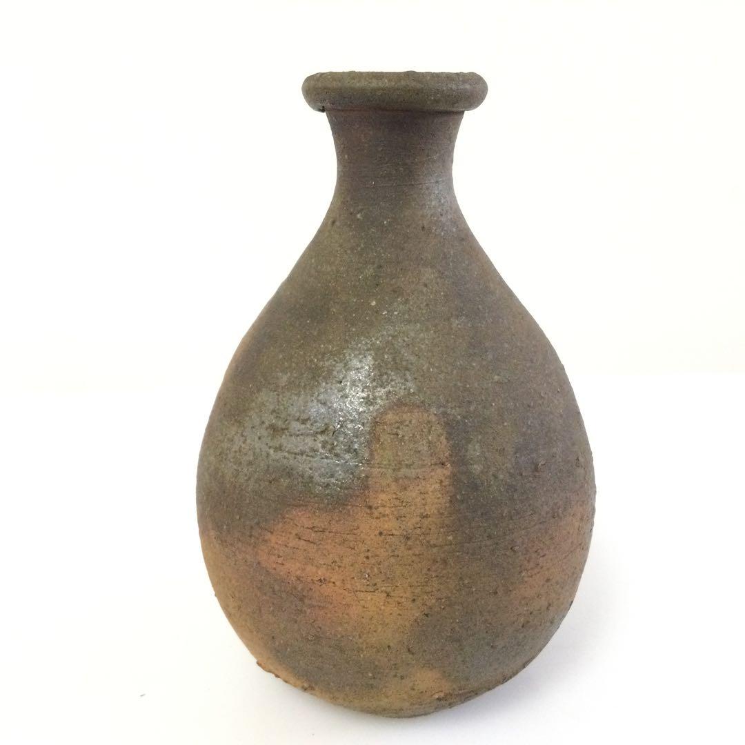 備前焼 人間国宝 藤原雄作 徳利 花瓶 供箱 M