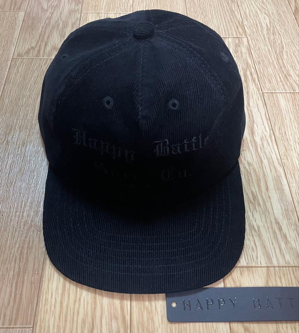 帽子 HAPPY BATTLE CORDUROY HAT BLACK/BLACK