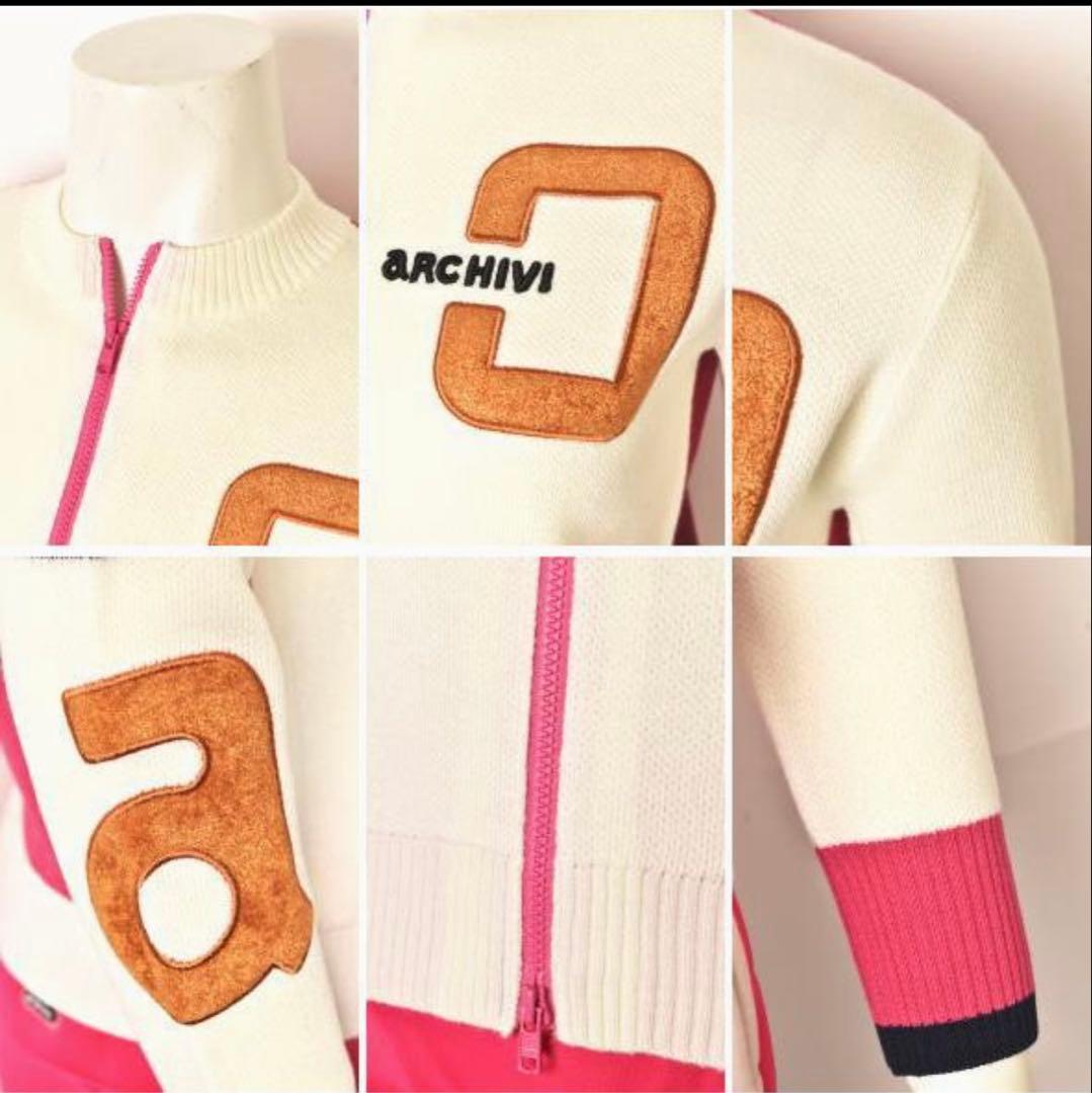 超美品☆アルチビオレディース 2024秋冬ジップアップニットブルゾン