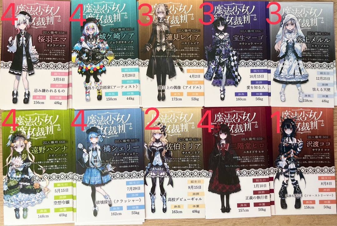 魔法少女ノ魔女裁判 マルイ特典ブロマイド 32枚セット