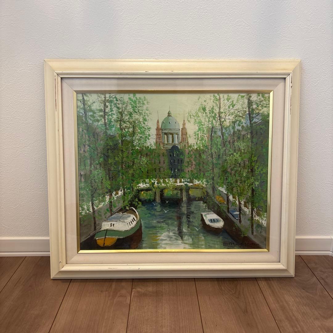 油彩画 前島俊雄　F6号　サイン付き