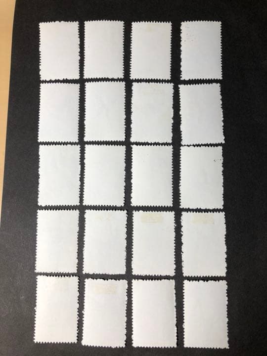 中国切手　特56 蝶　20種完　使用済