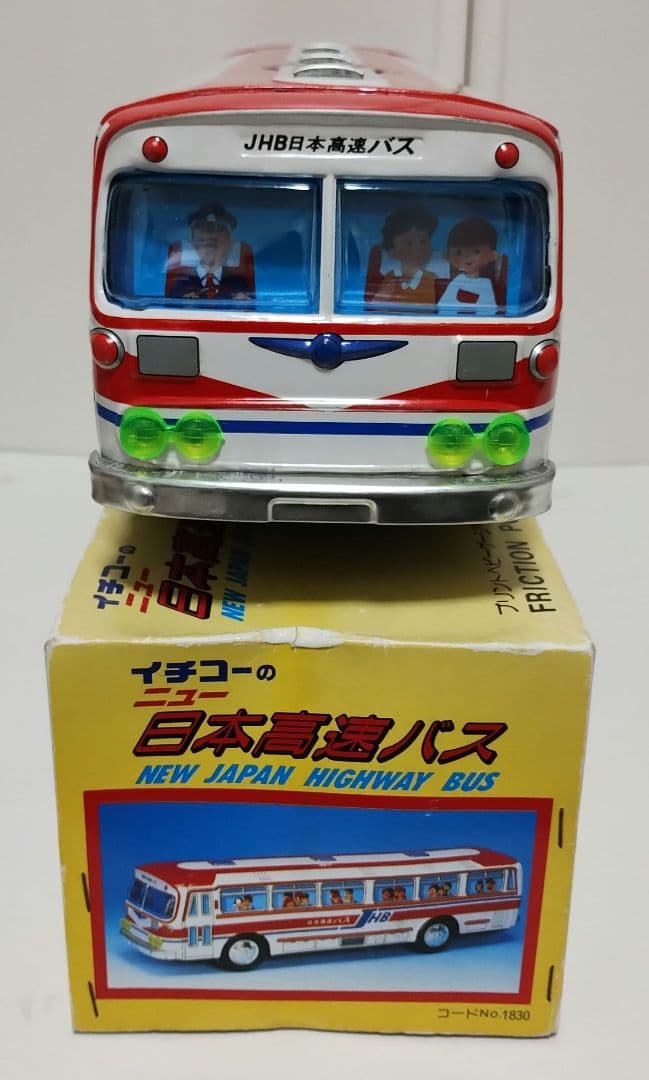 ブリキ　日本高速バス　イチコー製品　当時物　昭和レトロ　デッドストック　美品✨