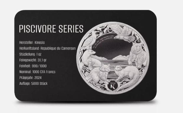 2024年1オンスproof銀貨カワウソ1オンス銀貨　発行数5千枚　極希少！