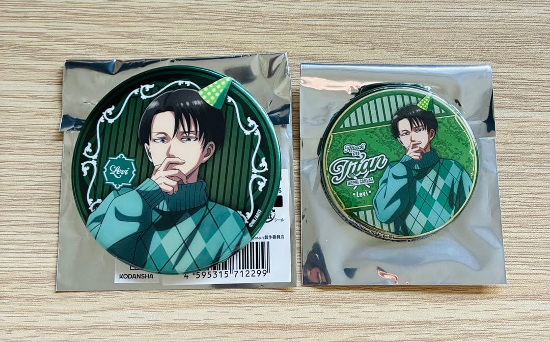 進撃の巨人　リヴァイ　缶バッジ　特典缶バッジ