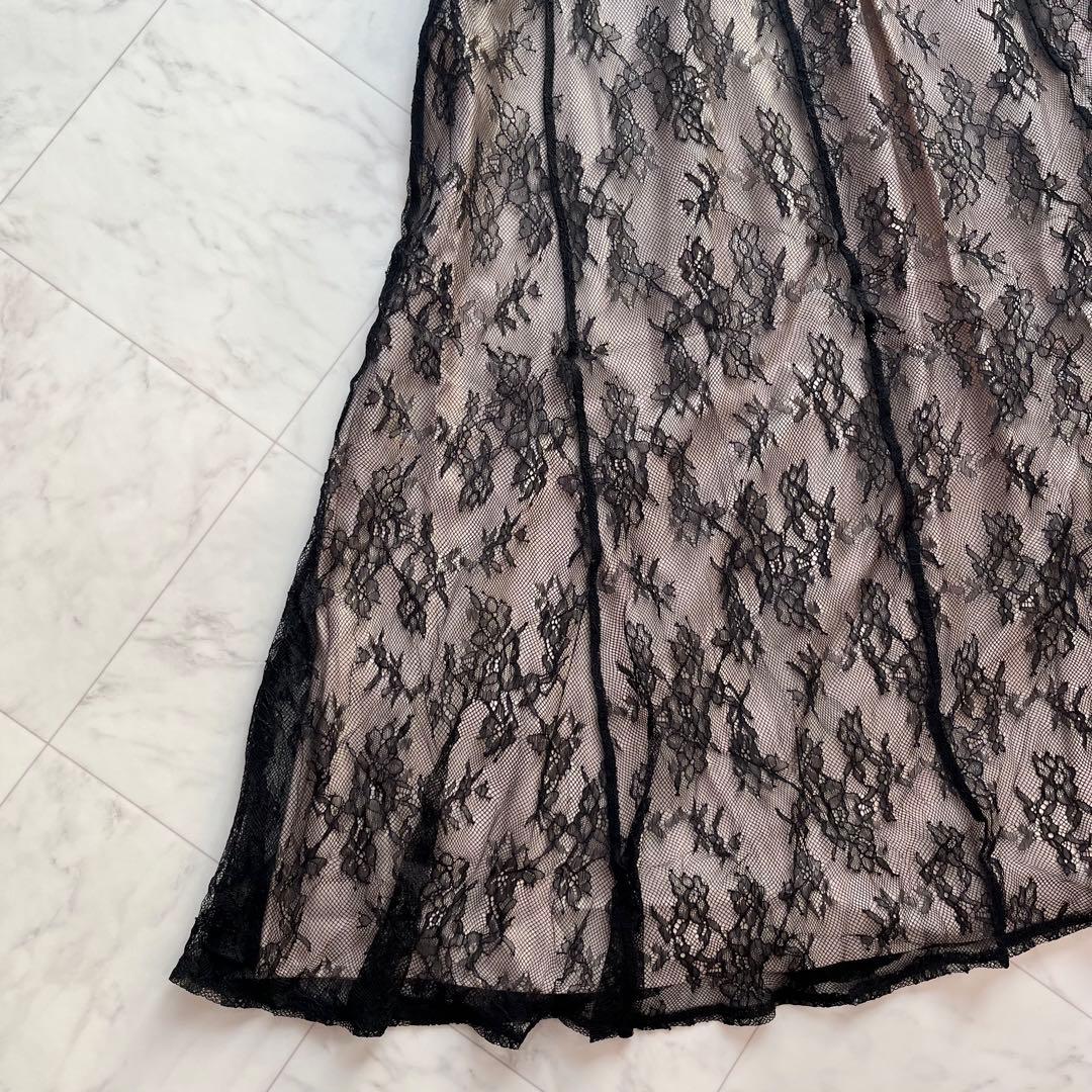 niana ニアナ　チュールレイヤードレースキャミワンピドレス　オケージョン　M