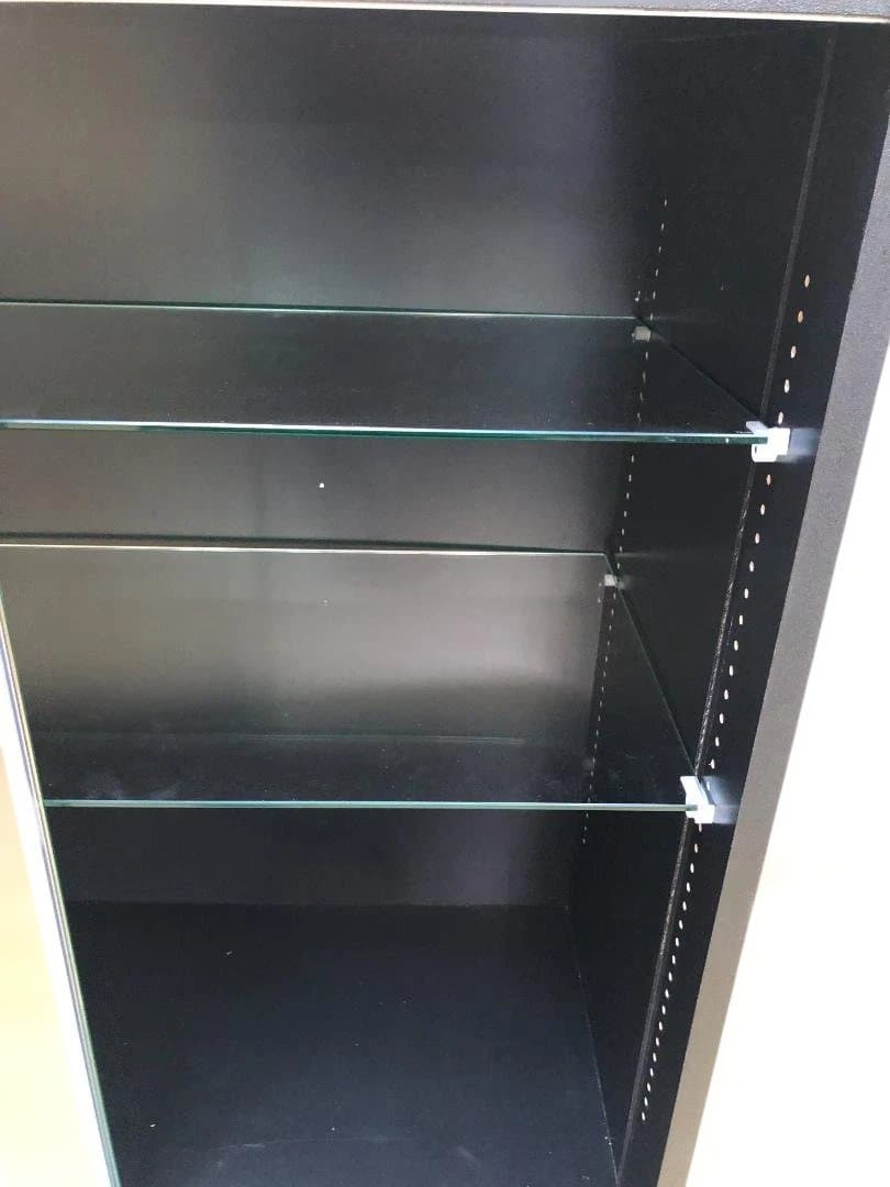 送料無料 JAJAN　コレクション ガラスショーケース 鍵付き 黒 251106