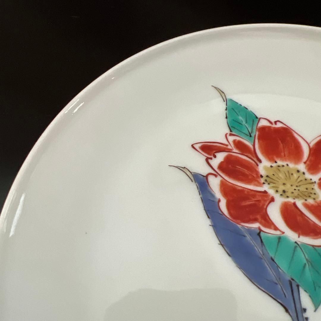 十三代 酒井田柿右衛門　飾り皿　皿　椿絵