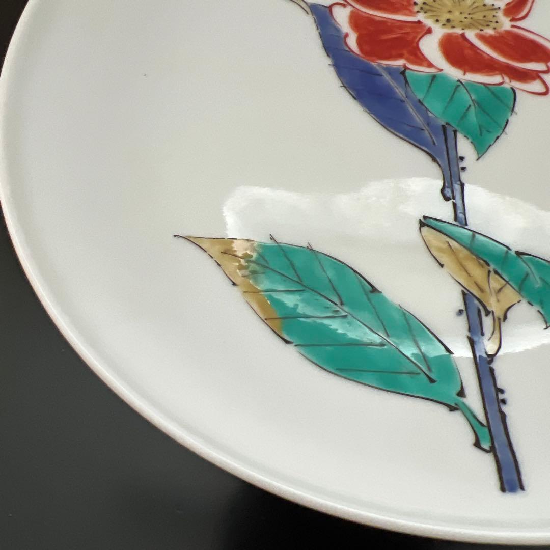 十三代 酒井田柿右衛門　飾り皿　皿　椿絵