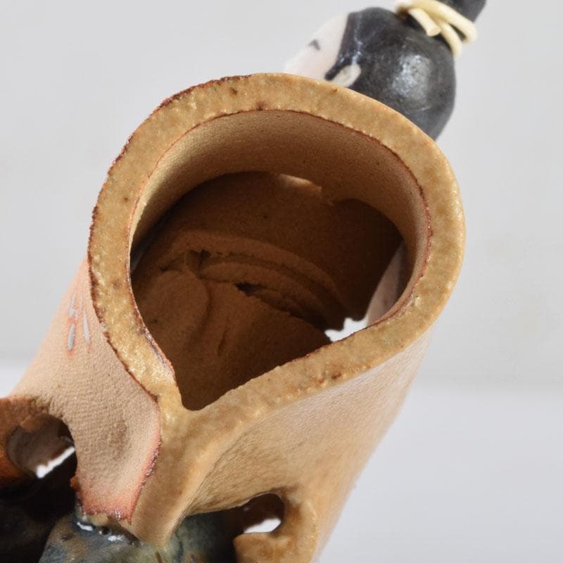 矢羽田英子作　陶人形　雛人形　立雛　共箱　V 8703