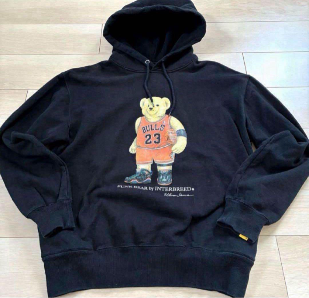 希少XL✨美品 INTERBREED POLO メンズ ベア パーカー ブラック