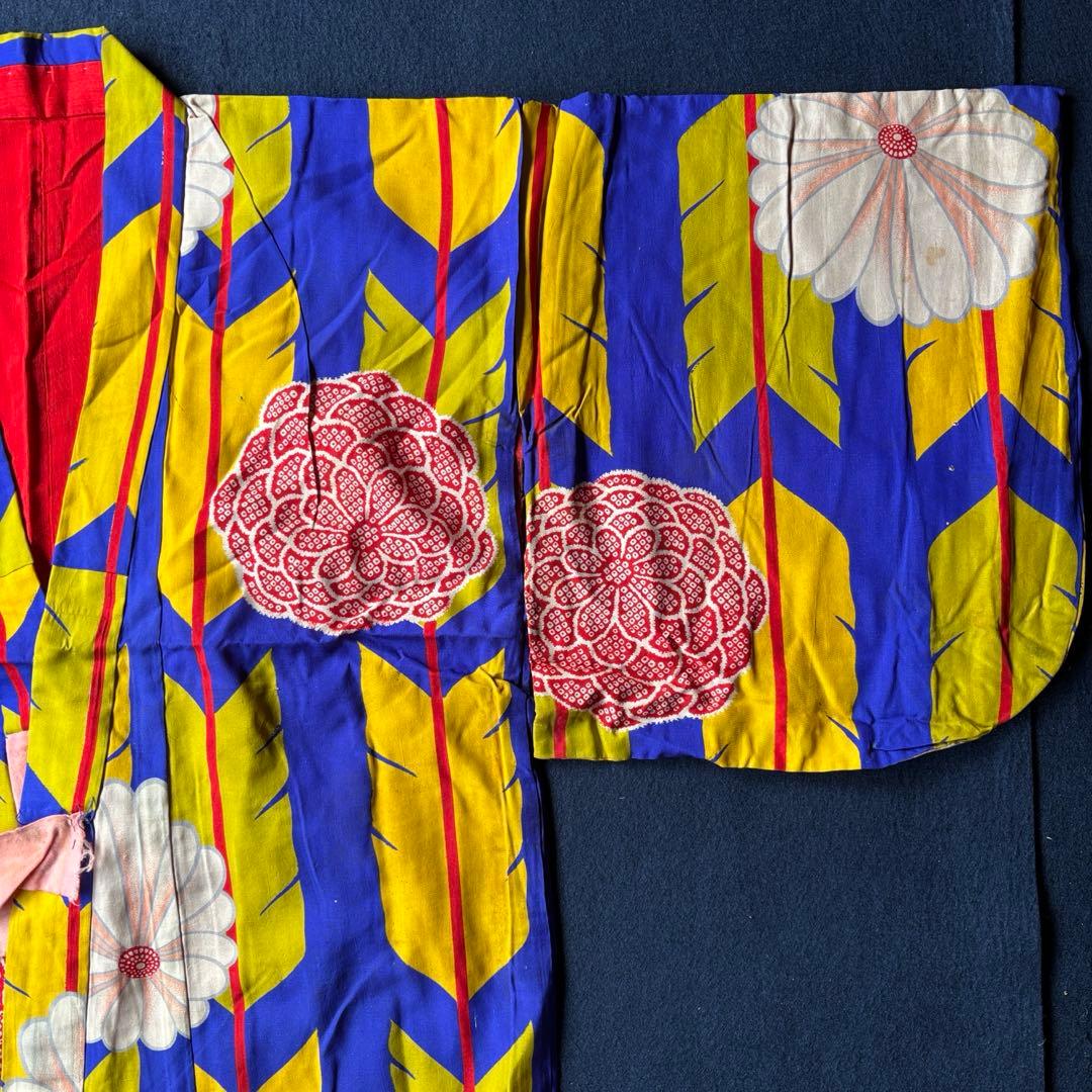 2606 アンティーク子ども着物錦紗襦袢9枚おまとめ売り材料正絹