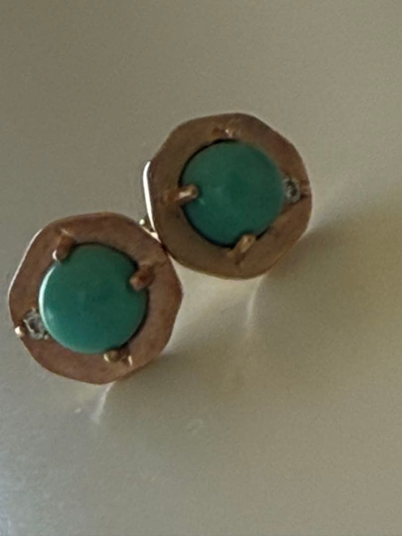 ケ*イ様 agete ダイヤ・ターコイズK10 スタッドピアス