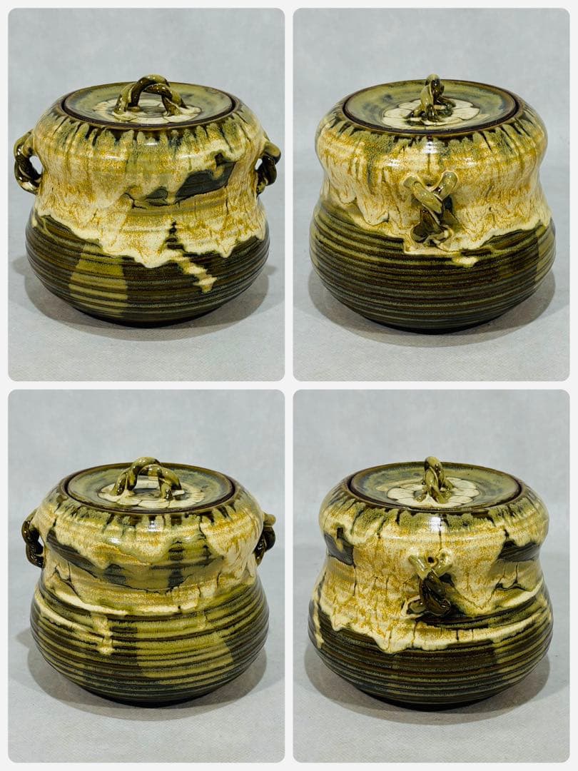 小代焼(小岱焼) 近重治太郎作 水指　美品　共箱　茶道具　替蓋付　送料込